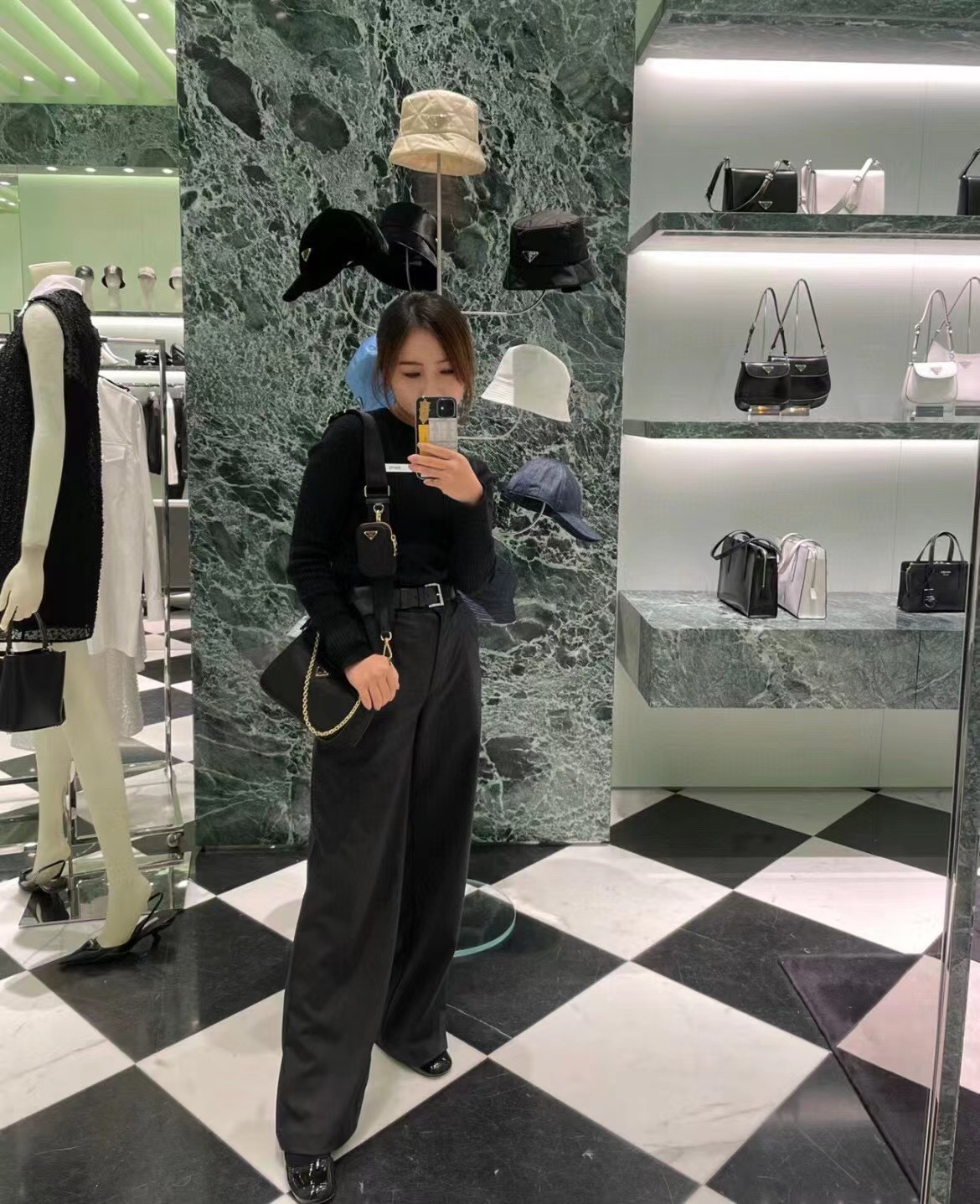 프라다 리에디션 리나일론 테수토 호보백