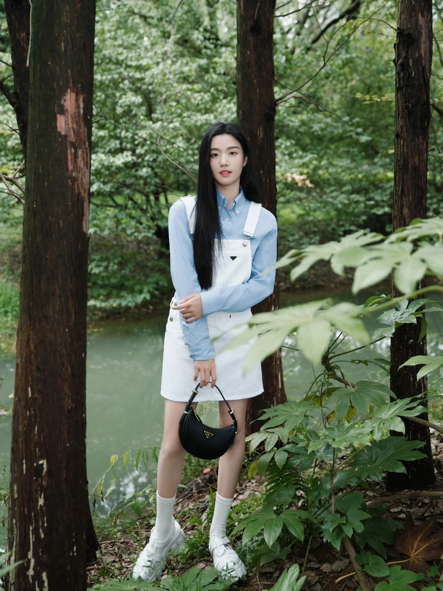 프라다 아르케 가죽 숄더백