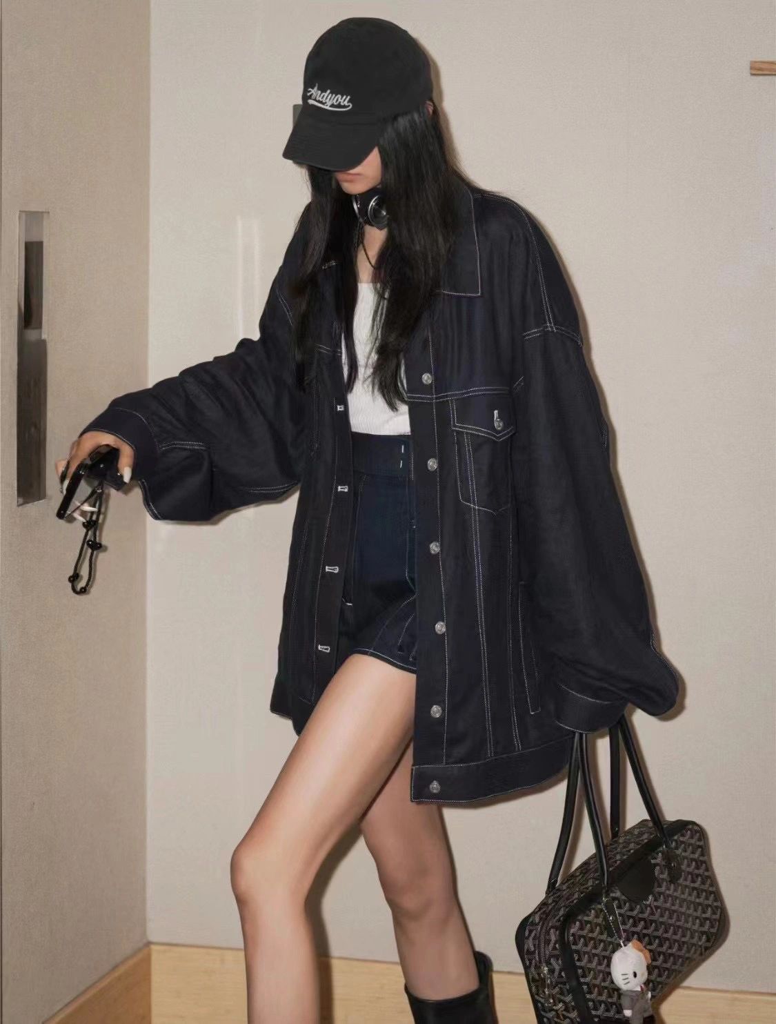 고야드 생 마틴 블랙 숄더백
