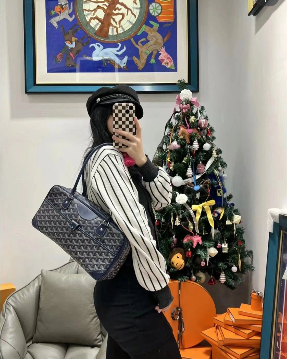고야드 생 마틴 블랙 숄더백
