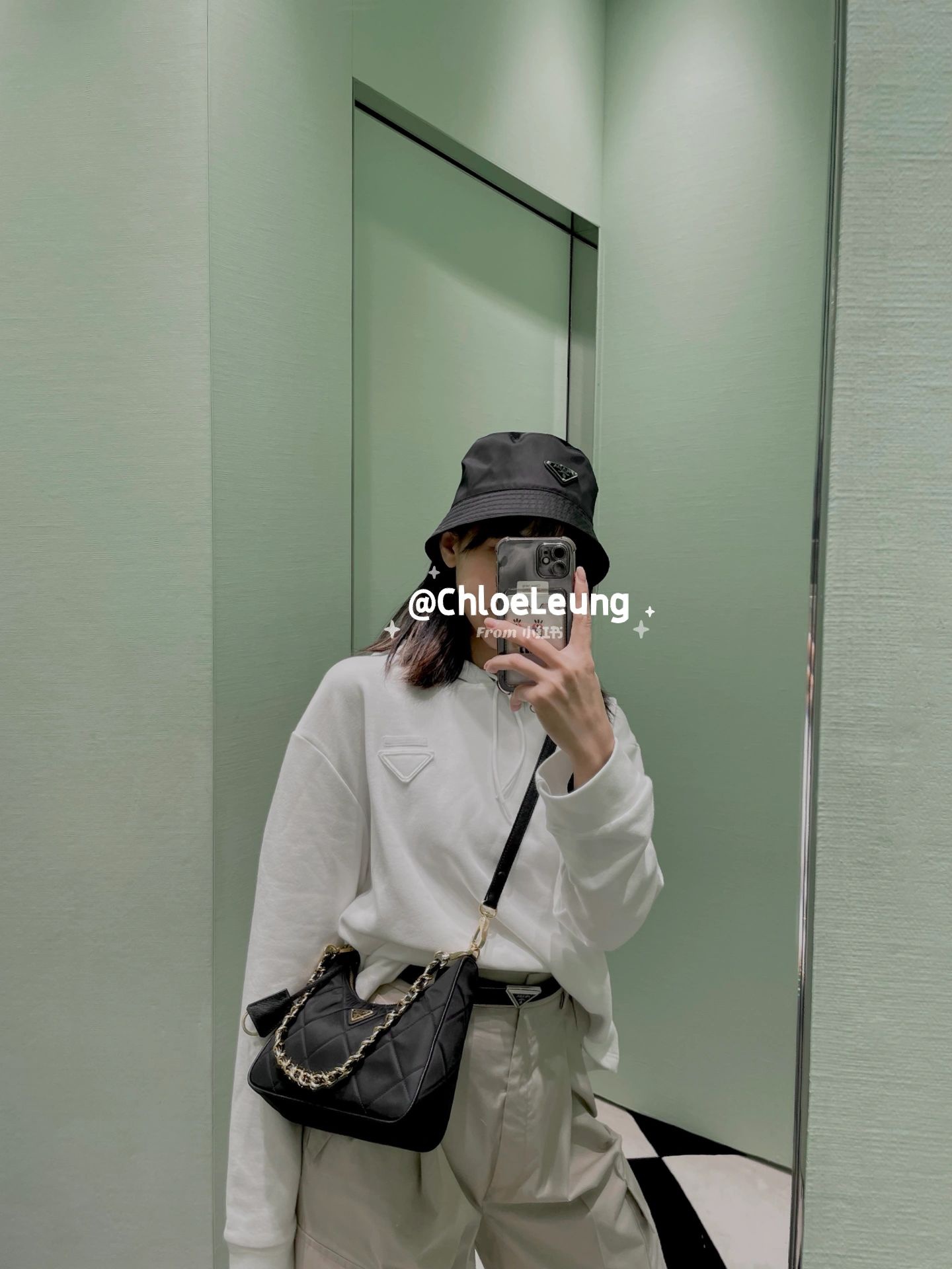 프라다 리나일론 미니백