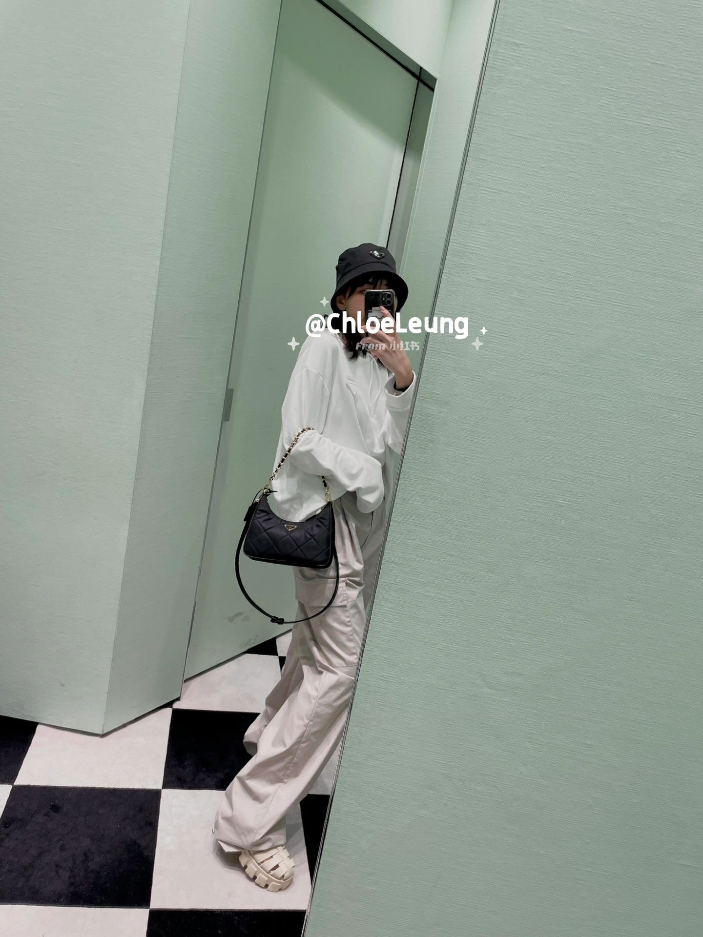 프라다 리나일론 미니백