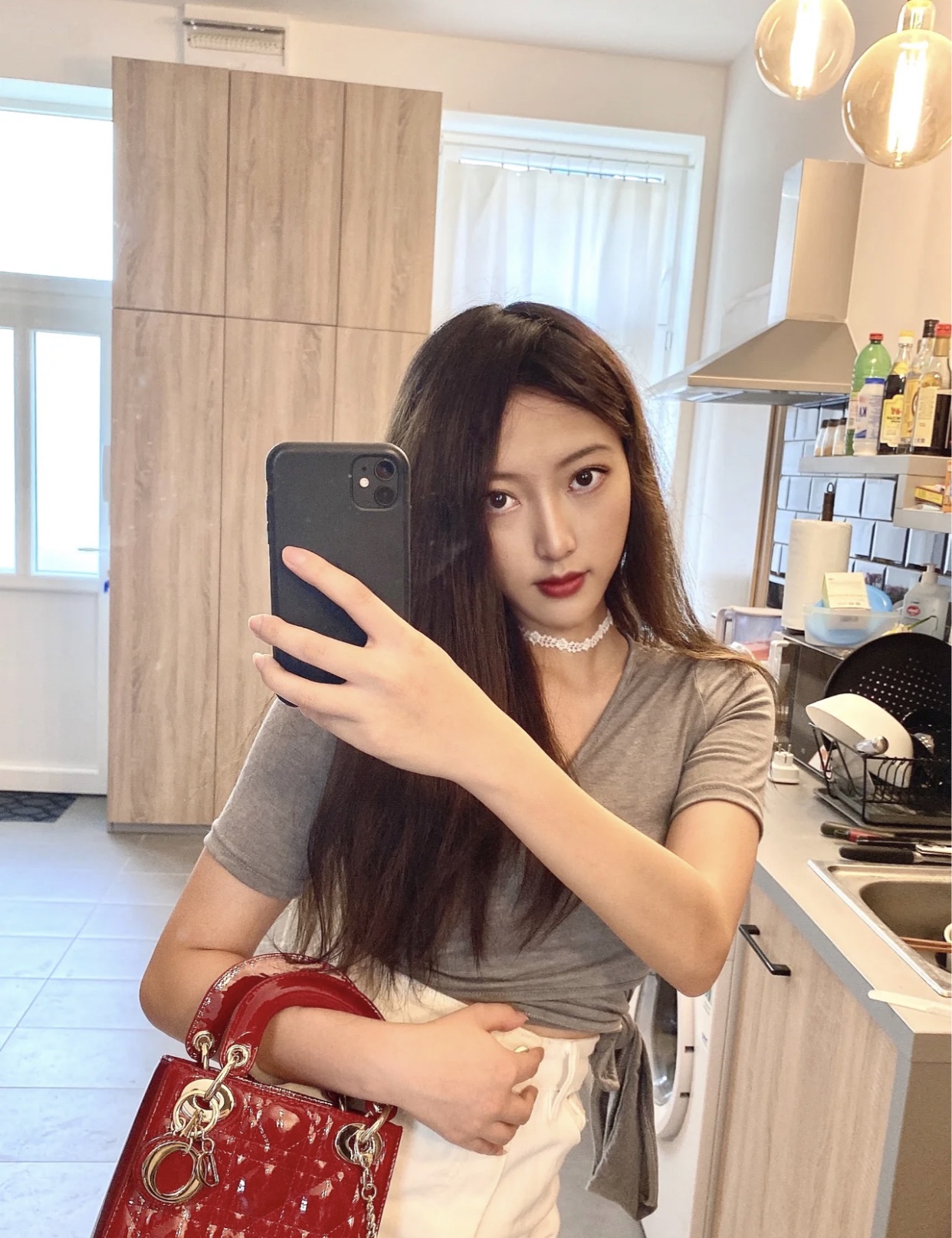 D. 레이디 디올 까나쥬 미니백