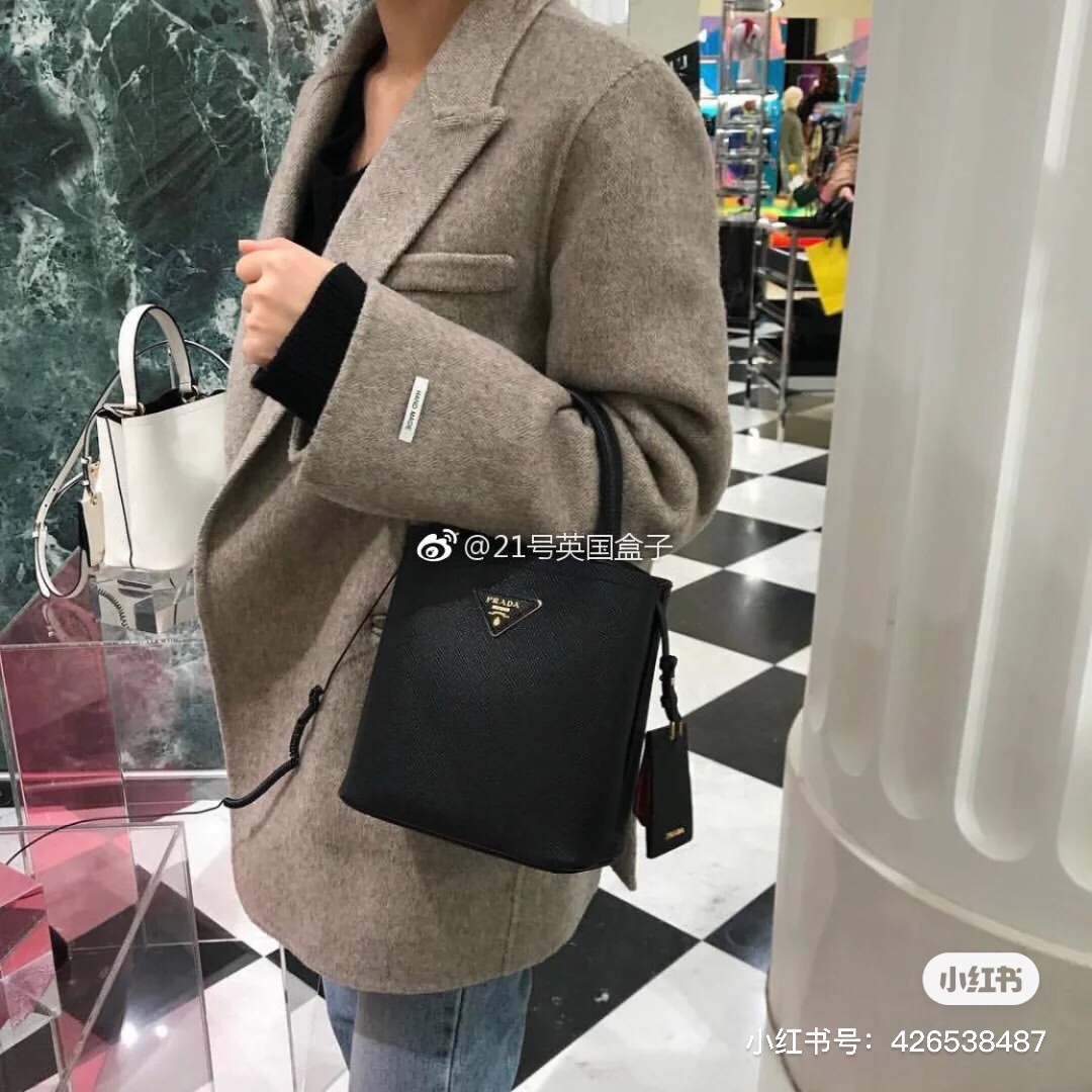 프라다 두블레 사피아노 미니 버킷백