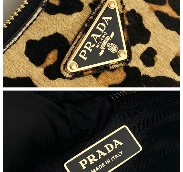 PRDA. 레오파드 프린티드 숄더백