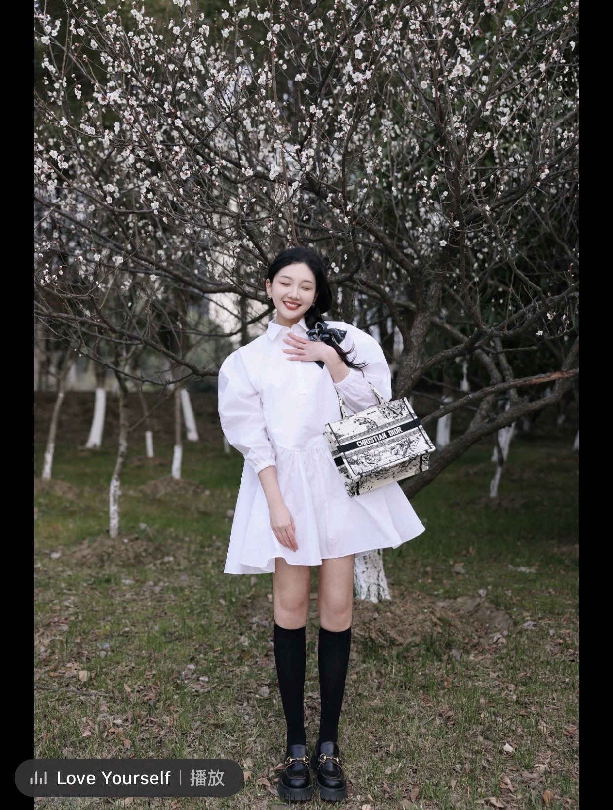 D. 뜨왈 드 주이 드래곤 조디악 자수 북 토트백