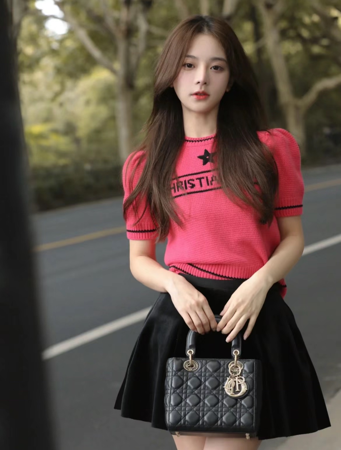 D. 레이디 디 까나쥬 양가죽 마이 ABC백