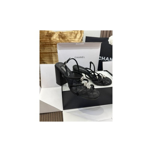 샤넬 까멜리아 하이힐 샌들 9cm (2color)