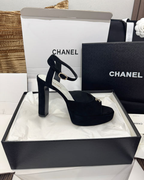 샤넬 스웨이드 더블C 샌들 11.5cm