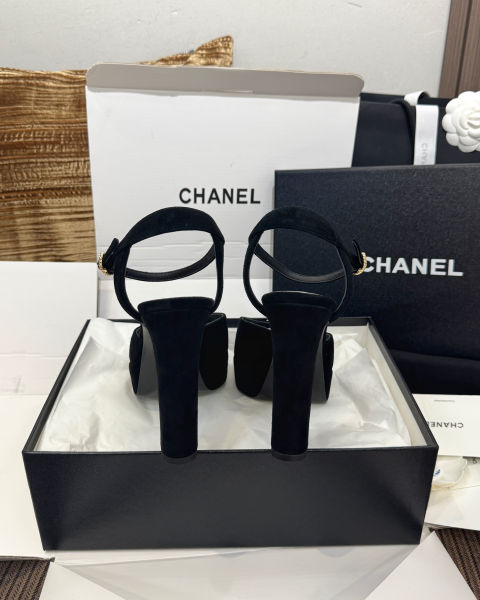 샤넬 스웨이드 더블C 샌들 11.5cm
