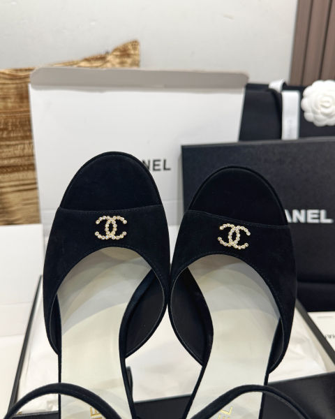 샤넬 스웨이드 더블C 샌들 11.5cm