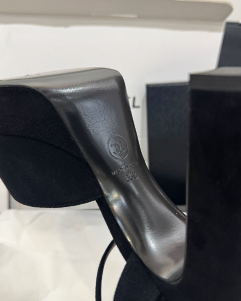 샤넬 스웨이드 더블C 샌들 11.5cm