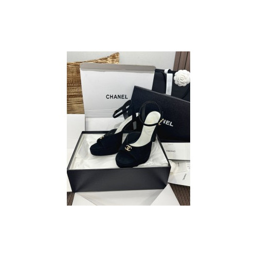 샤넬 스웨이드 더블C 샌들 11.5cm