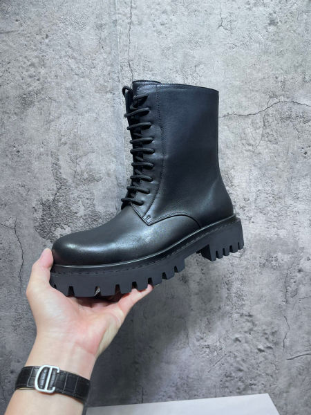 발렌시아가 서전트 레이스업 부츠