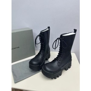 발렌시아가 불도저 레이스업 부츠