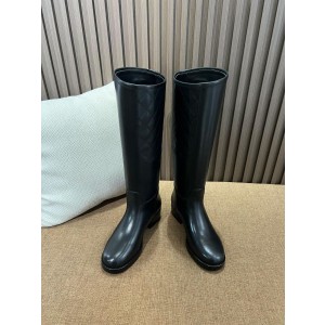 샤넬 퀼팅 카프스킨 롱 부츠