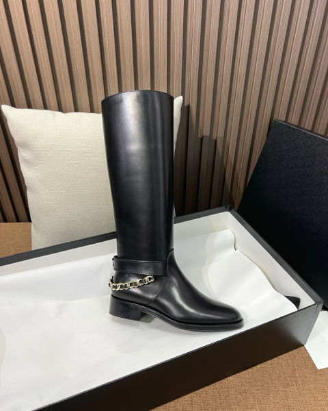 샤넬 체인 롱 부츠
