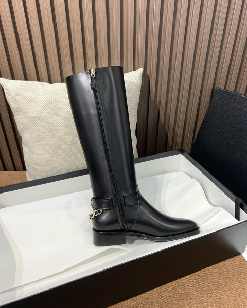 샤넬 체인 롱 부츠