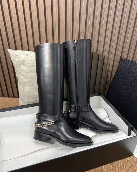 샤넬 체인 롱 부츠