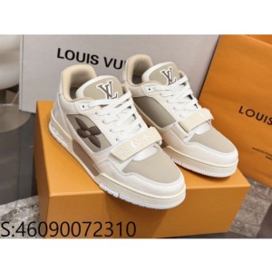 [152] L. LV 점보 프라워 트레이너 배색 스니커즈 베이지