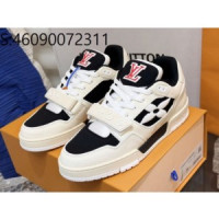 [152] L. LV 점보 프라워 트레이너 배색 스니커즈 블랙