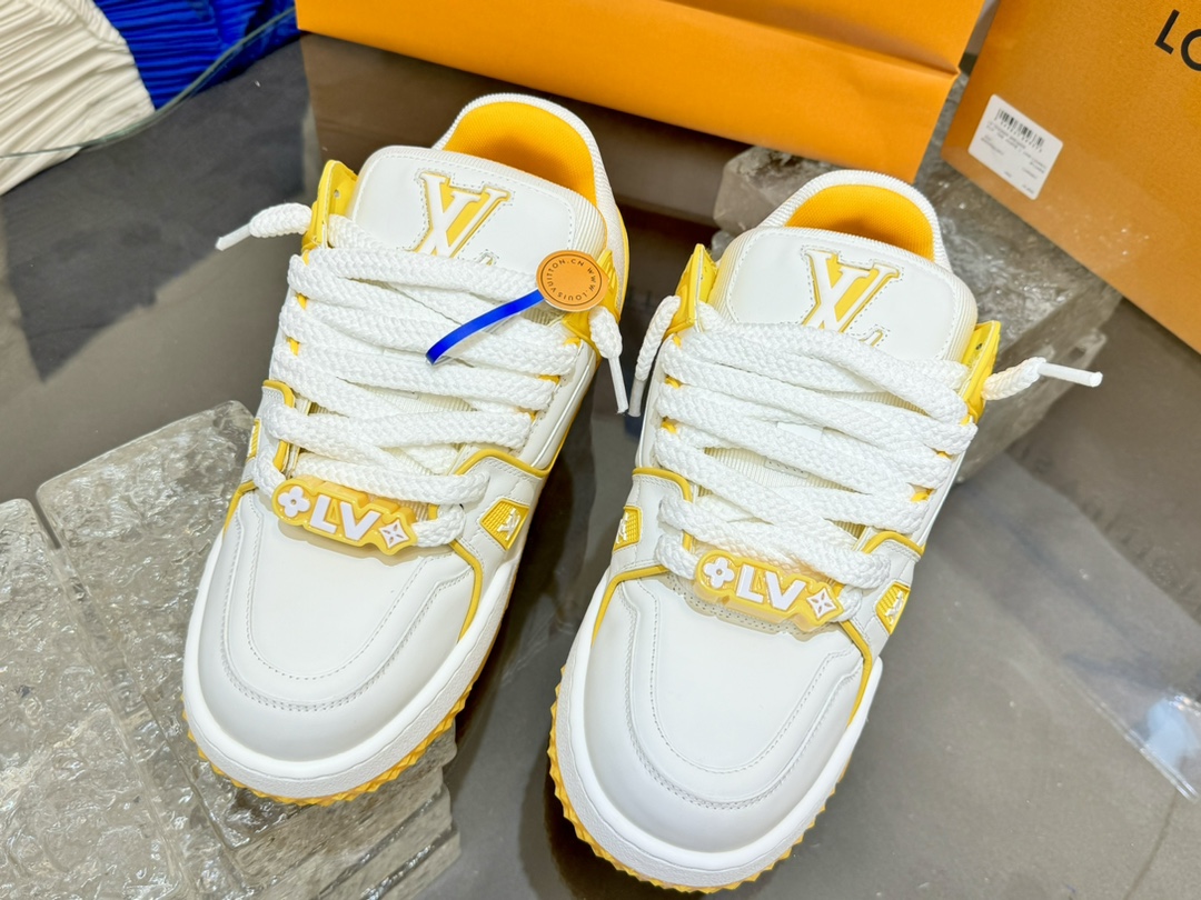 [152] L. LV 트레이너 맥시 스니커즈 옐로우