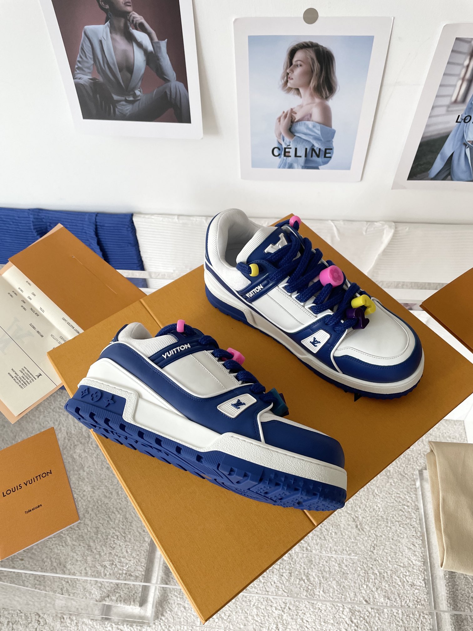 루이비통 Trainer 23ss 배색 스니커즈 5컬러