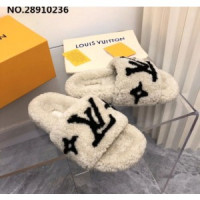 L. LV 로고 양털 슬리퍼 3컬러  (여성용)