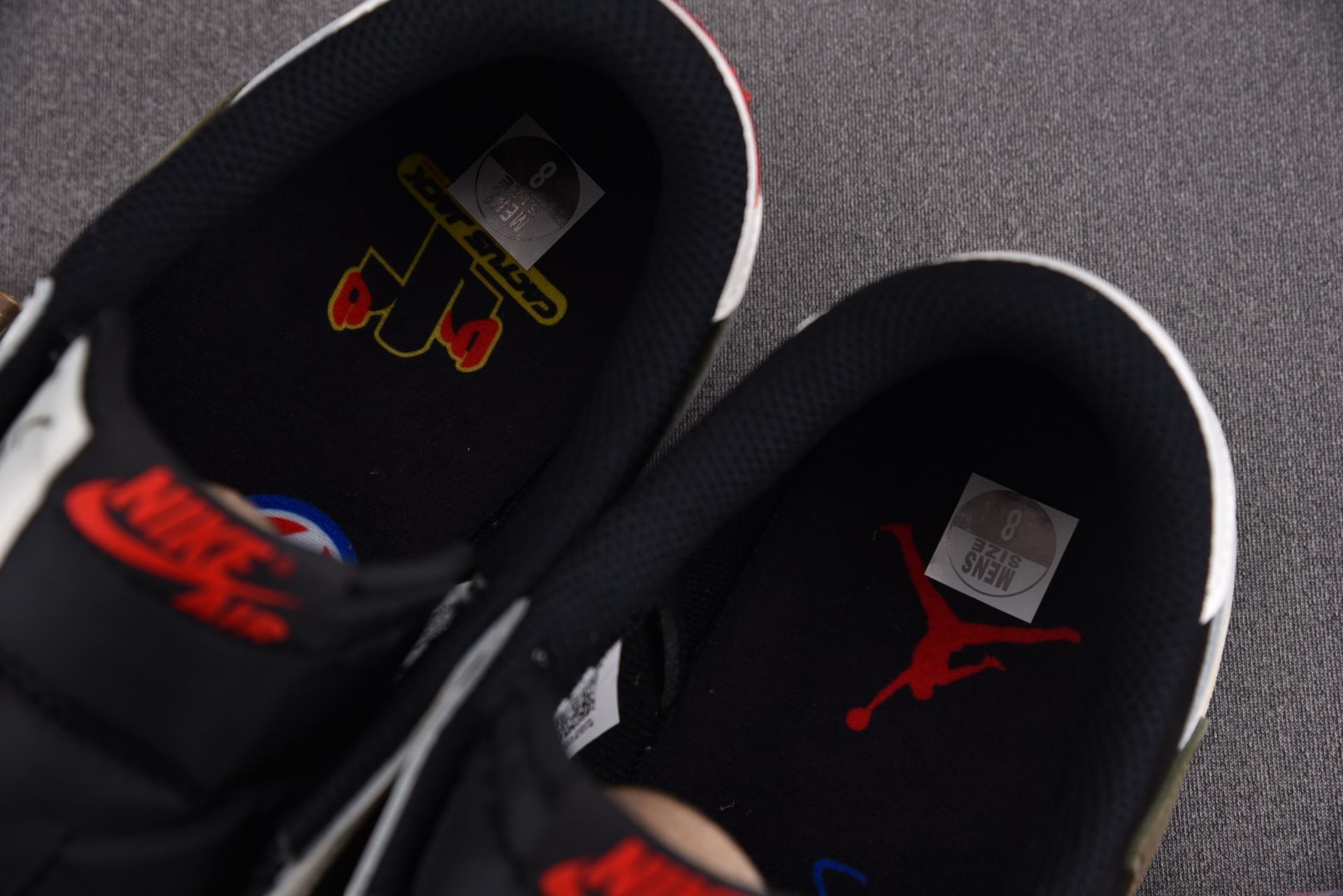 N. AJ1 스캇로우 올리브